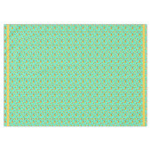 Blau und Orange mexikanische Tacos und Kakteen Küc Tischdecke (Vorderseite (Horizontal))