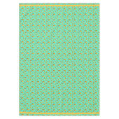 Blau und Orange mexikanische Tacos und Kakteen Küc Tischdecke (Vorderseite)