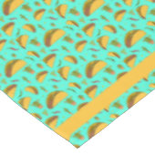 Blau und Orange mexikanische Tacos und Kakteen Küc Tischdecke (Schrägansicht)
