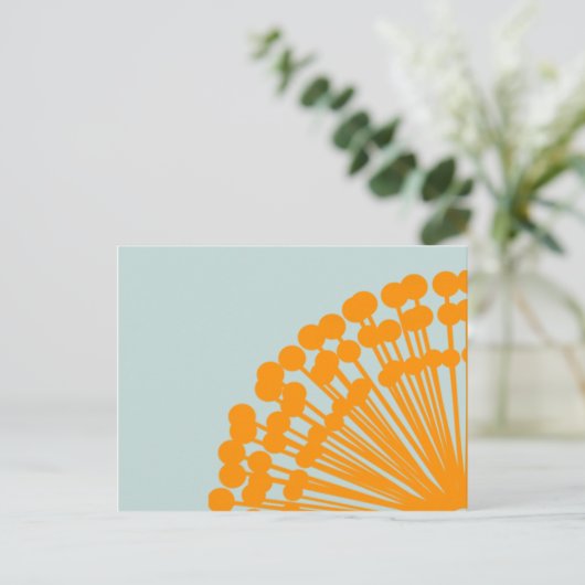 Blau und Orange Postkarte (Stehend Vorderseite)