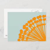 Blau und Orange Postkarte (Vorne/Hinten)