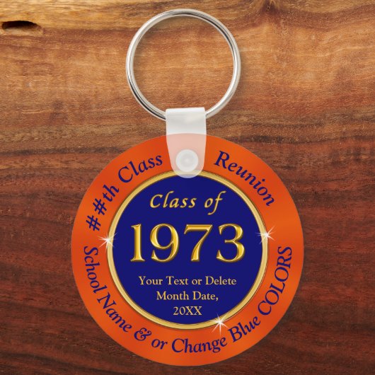 Blau und Orange, preisgünstig, Class-Wiedersehen-F Schlüsselanhänger (Vorderseite)