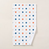 blau und orange Punkte Badhandtuch Set (Handtuch)