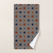 blau und orange Punkte Badhandtuch Set (Handtuch)