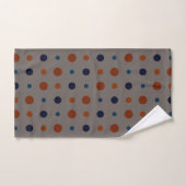 blau und orange Punkte Badhandtuch Set (Handtuch)