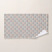 blau und orange Punkte Badhandtuch Set (Handtuch)