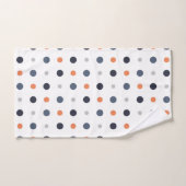 blau und orange Punkte Badhandtuch Set (Handtuch)