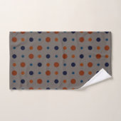 blau und orange Punkte Badhandtuch Set (Handtuch)