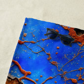 Blau und Orange Rusty Metal Strandtuch (Beispiel)