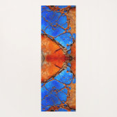 Blau und Orange Rusty Metal Yogamatte (Rückseite)