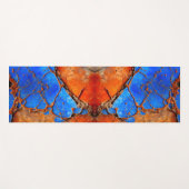 Blau und Orange Rusty Metal Yogamatte (Vorderseite (Horizontal))