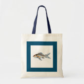 Blau und Orange Shubunkin Goldfish Fine Art Tragetasche (Vorne)