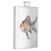 Blau und Orange Shubunkin Goldfish Flachmann (Rechts)