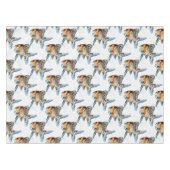 Blau und Orange Shubunkin Goldfish Tischdecke (Vorderseite (Horizontal))
