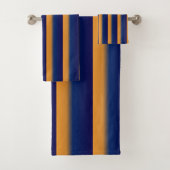 Blau und Orange Streifen Badhandtuch Set (Insitu)