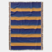 Blau und Orange Streifen Decke (Vorderseite Vertikal)