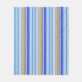 Blau und Orange Streifen Fleecedecke (Vorderseite)
