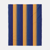 Blau und Orange Streifen Fleecedecke (Vorderseite)