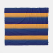 Blau und Orange Streifen Fleecedecke (Vorderseite (Horizontal))