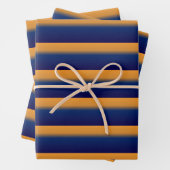 Blau und Orange Streifen Geschenkpapier Set (Beispiel)