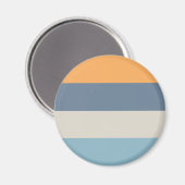 Blau und Orange Streifen Magnet (Vorderseite/Rückseite)
