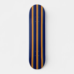 Blau und Orange Streifen Skateboard