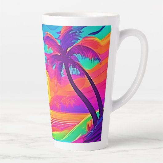 Blau und Orange Sunset Milchtasse (Rechts)