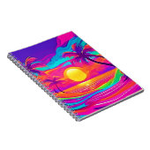 Blau und Orange Sunset Notizblock (Rechte Seite)