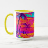 Blau und Orange Sunset Tasse (Links)