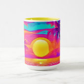 Blau und Orange Sunset Tasse (Zentrum)