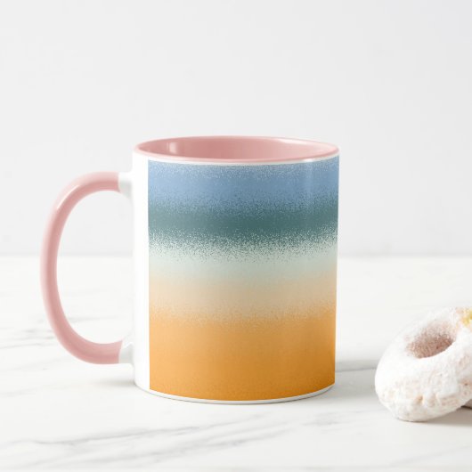 Blau und Orange Tasse (Mit Donut)