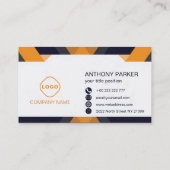 Blau und Orange Visitenkarte (Rückseite)