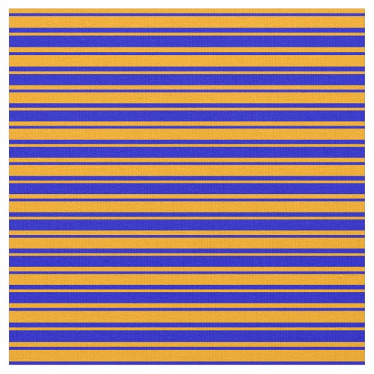 Blau- und Orangefarbenes/Liniertes Muster Stoff (Nahaufnahme)