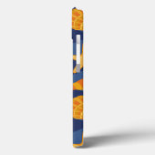 Blau- und Orangenmuster Case-Mate iPhone Hülle (Rückseite / Links)