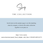 Blau und Peach Blush Personalisiert mit dem Namen  Menükarte