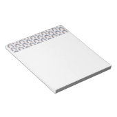 Blau und Peach Rainbow Boho Muster Notizblock (angewinkelt)