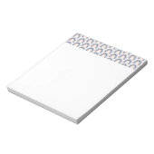 Blau und Peach Rainbow Boho Muster Notizblock (Rotiert)