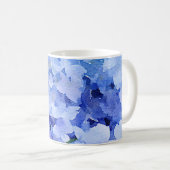 Blau- und Perwinkl-Hydrangea-Tasse Kaffeetasse (VorderseiteRechts)