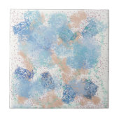 Blau und Pfirsich Fliese (Vorderseite)