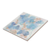 Blau und Pfirsich Fliese (Seite)