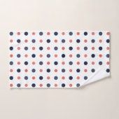 Blau- und Pfirsichpunkte Badhandtuch Set (Handtuch)