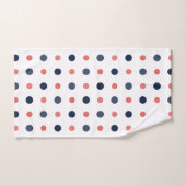 Blau- und Pfirsichpunkte Badhandtuch Set (Handtuch)