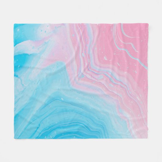 BLAU- UND PINKBILD FLEECEDECKE (Vorderseite (Horizontal))