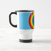 Blau und Regenbogen Reisebecher (Links)