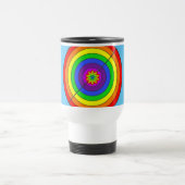 Blau und Regenbogen Reisebecher (Mittel)
