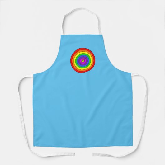 Blau und Regenbogen Schürze (Vorderseite)