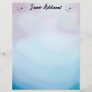 Blau und Rosa Agate Briefbogen
