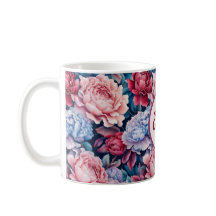 Blau und Rosa Blume Personalisiert