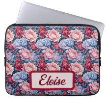 Blau und Rosa Blume Personalisiert