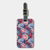 Blau und Rosa Blume rosa hinten Gepäckanhänger (Vorderseite vertikal)